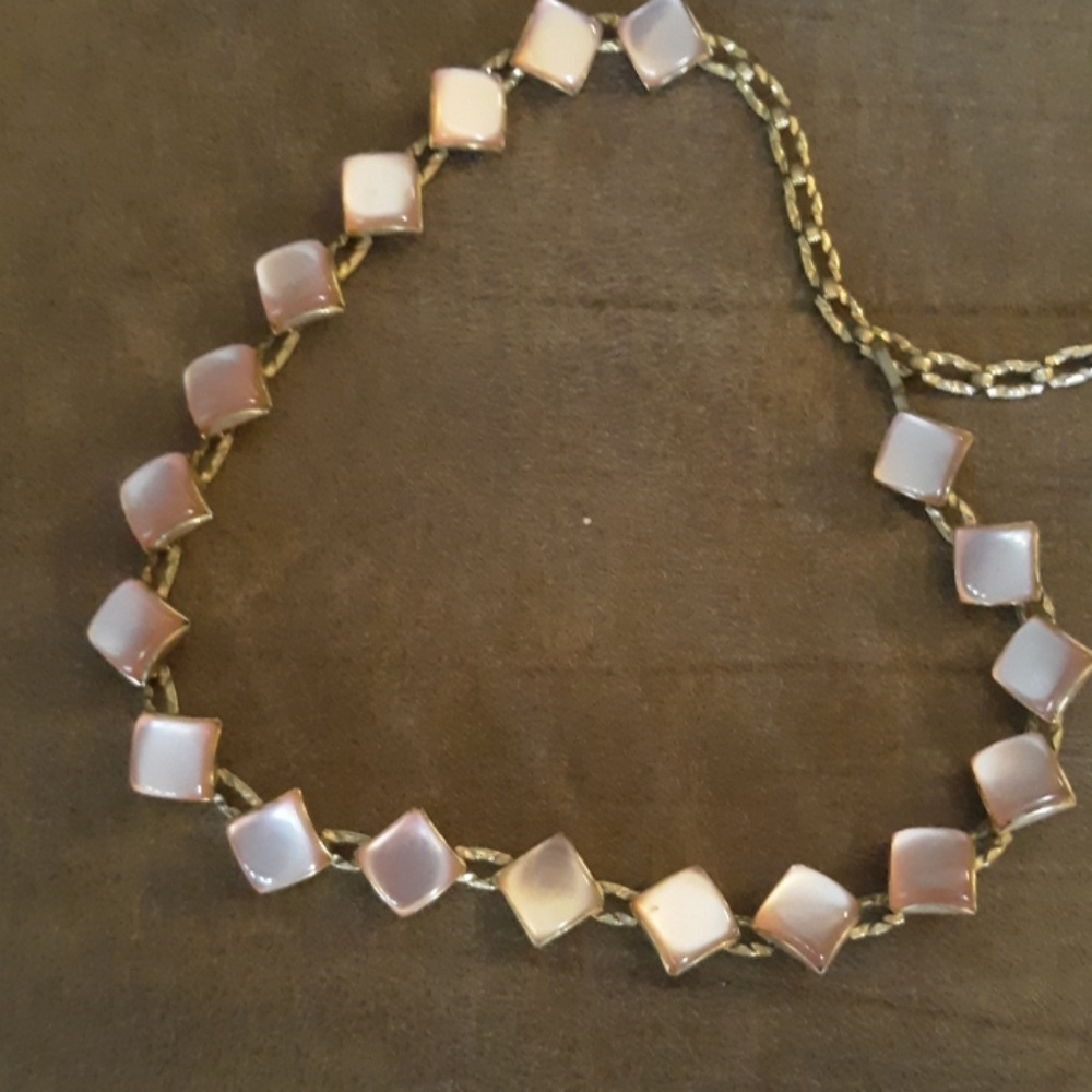 Pink vintage choker necklace